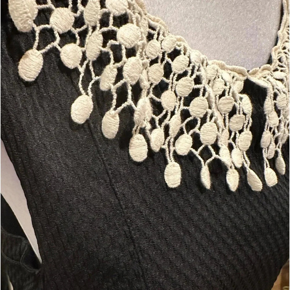 Free People cream lace/knit mini dress size L - Picture 8 of 12